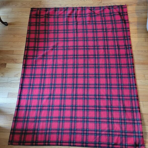 Talbots Holiday Tartan Plaid Throw Fleece Blanket Christmas Soft - Picture 1 of 3